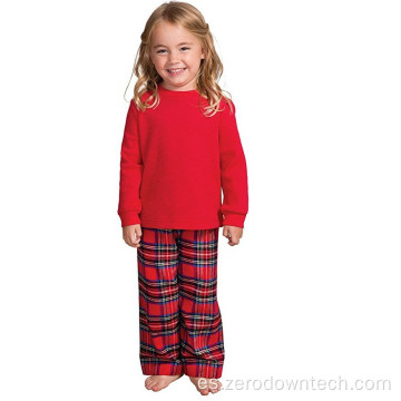 Pijamas personalizados al por mayor, camiseta y pantalones de manga larga, pijamas navideños a juego para la familia